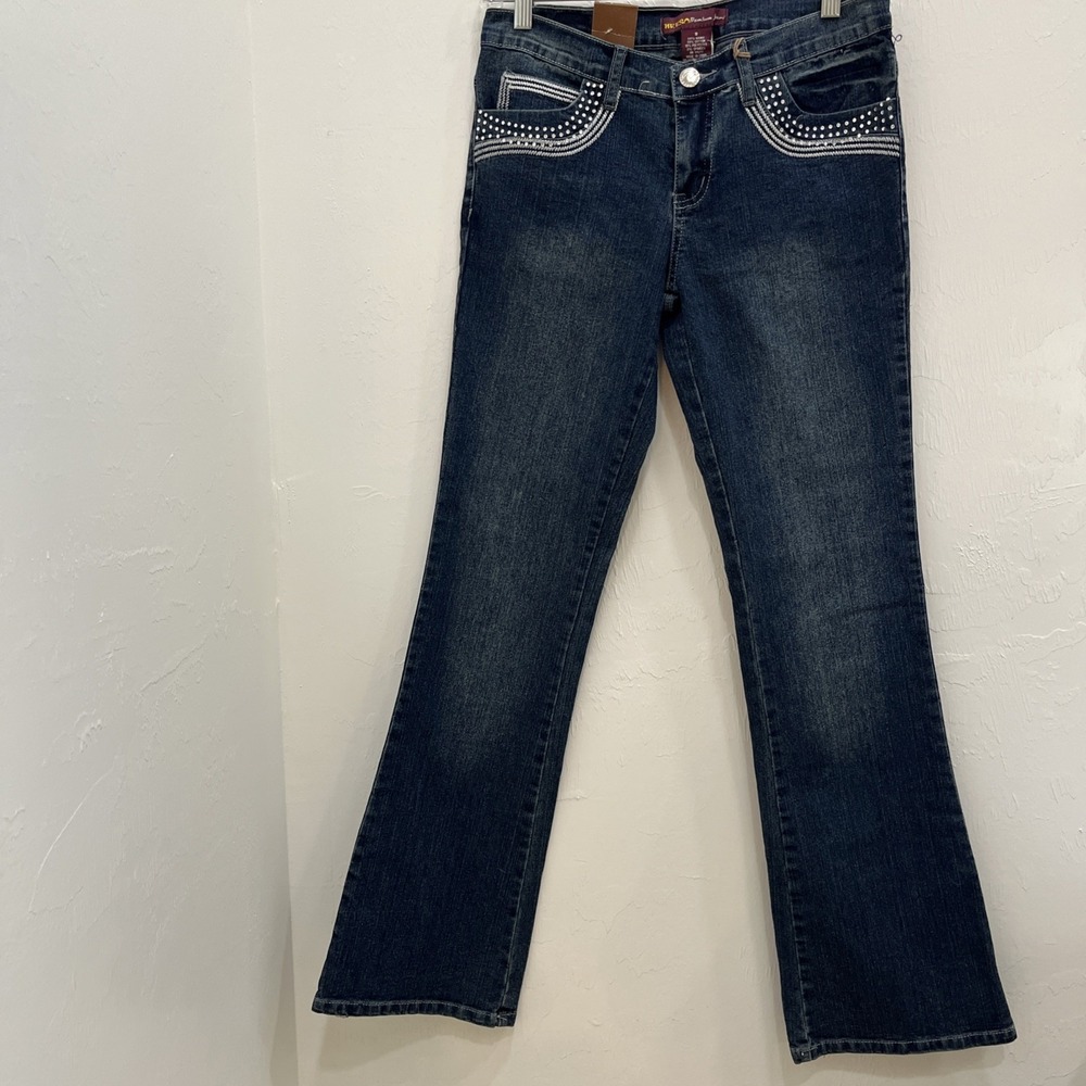 Neeso Jeans Bootcut Women's Size‎ 9 Washed Look Jewelled Pockets NWT